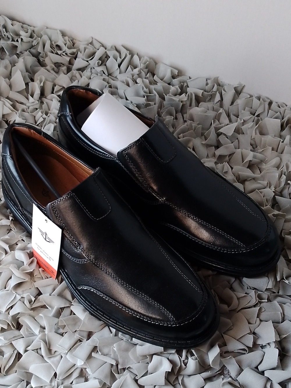 Dockers Black Men's Slip-On Leather Loafers
